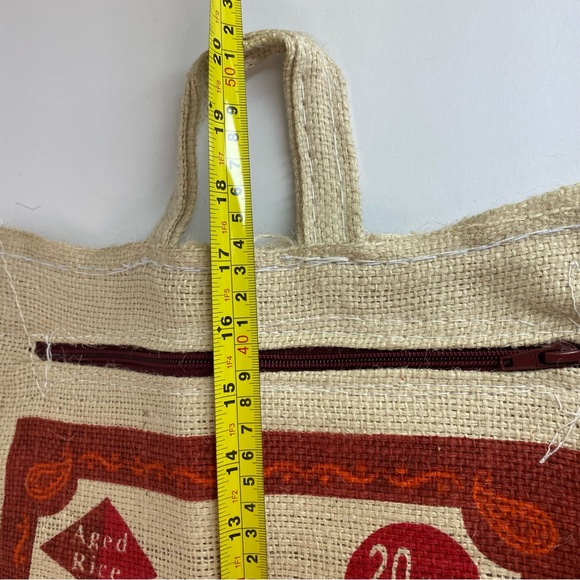 Burlap Rice Bag with Zipper Tote Bag - Picture 9 of 9